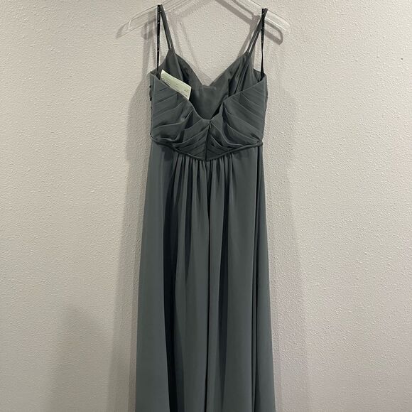 Sorella Vita Charcoal Style 8746 Maxi Dress Sz 10 - Picture 4 of 10